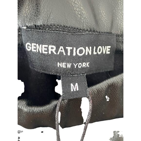 Generation Love Wren Faux Leather Cropped Flared Leggings Pull On Black Size M - Picture 5 of 9